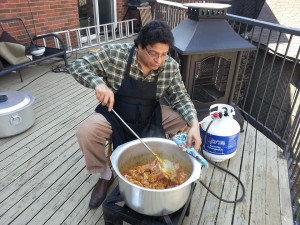 A Memeber Cooking for Mothers Day