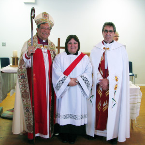 (L-R) Bishop Stephen, Rev. Esther, Ven. Rev. Paul